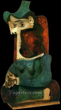  man - Woman with Hat 3 1947 cubist Pablo Picasso
